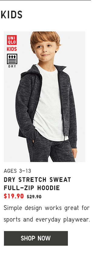 DRY STRETCH SWEAT FULL-ZIP HOODIE $19.90 - SHOP NOW