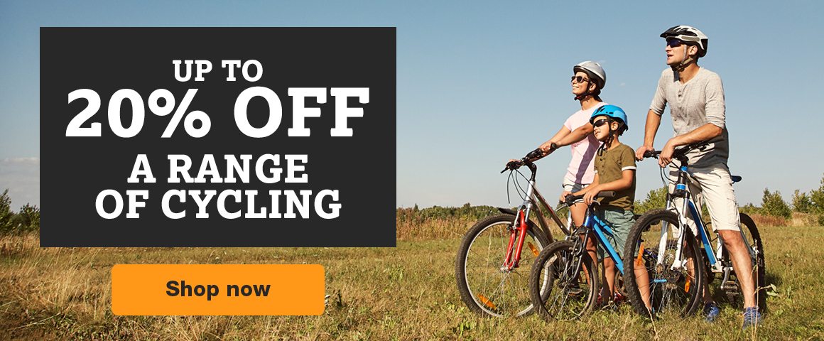 20% OFF A RANGE OF CYCLING