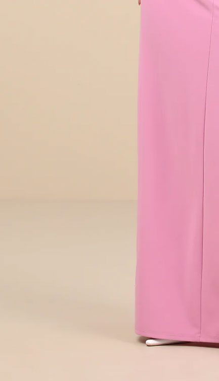 Image of Infamous Icon Light Pink Strapless Column Maxi Dress