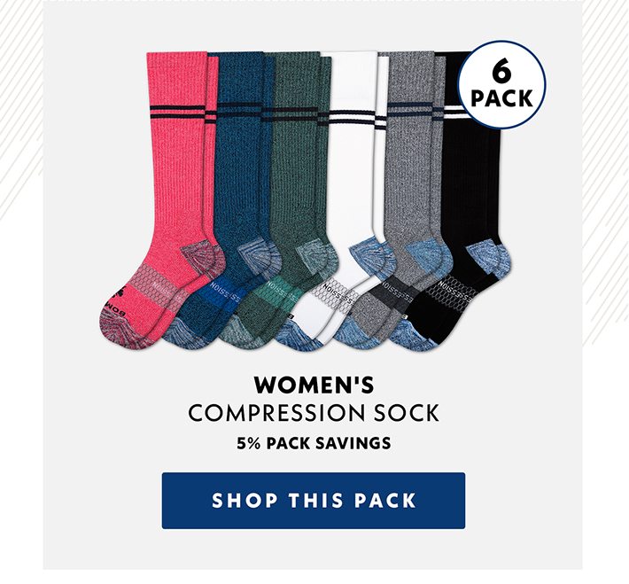 Women's Compression Sock 6-Pack | 5% Pack Savings | Shop This Pack
