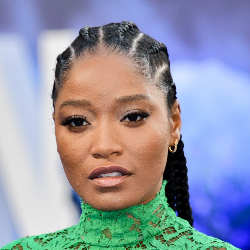 keke palmer with straight-back cornrows