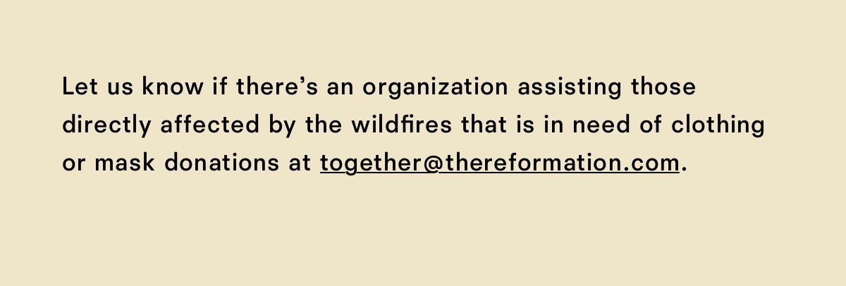 Let us know if there is an organization assisting those directly affected by the wildfires