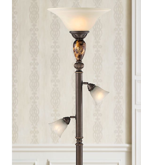 Kathy Ireland Mulholland 72" HIgh Tree Torchiere Floor Lamp