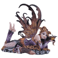 Autumn Fairy with Butterfly Statue