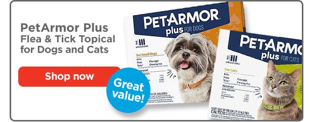 Great value! PetArmor Plus Flea & Tick Topical for Dogs and Cats. Shop now.