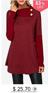 Long Sleeve Wine Red T Shirt