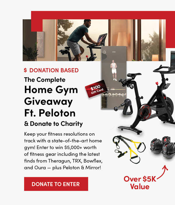 The Complete Home Gym Giveaway Ft. Peloton & Donate To Charity | Donate To Enter