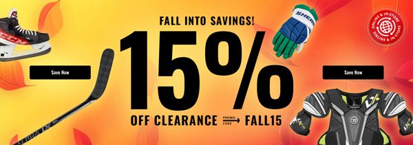 Fall Into Savings: 15% Off Clearance with Promo Code FALL15