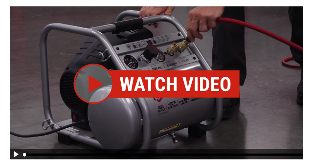 FORTRESS. 4 Gallon, 200 PSI High Performance Hand Carry Jobsite Air Compressor - Video