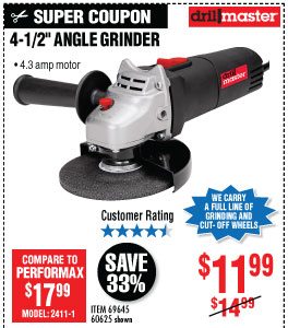 View 4-1/2 in. 4.3 Amp Angle Grinder