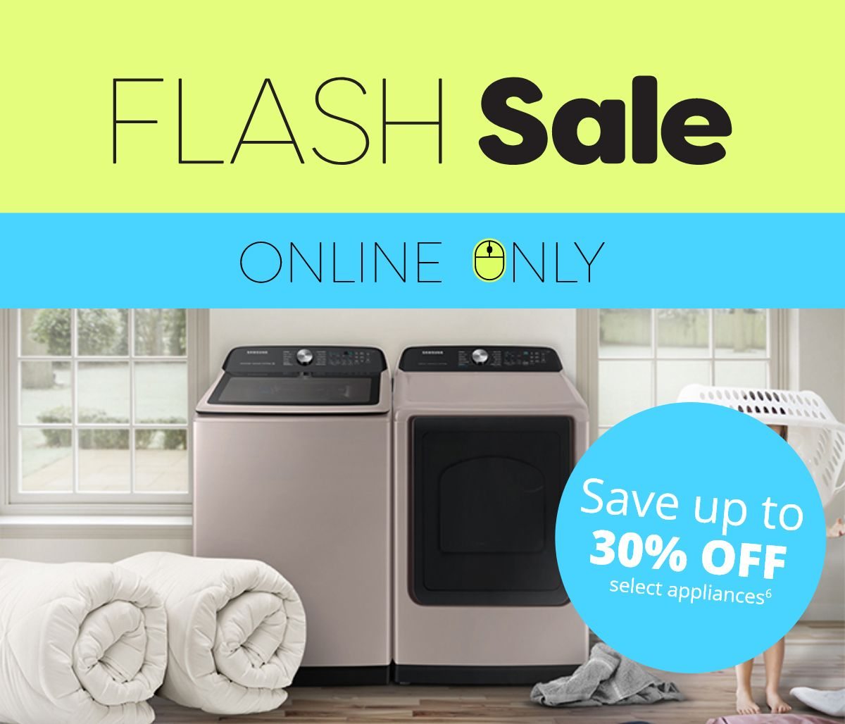 Save up to 30% on appliances