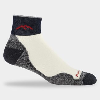 Shop Race Day - a navy and white quarter-height Run sock