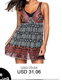 Cutout Back Spaghetti Strap Padded Swimdress