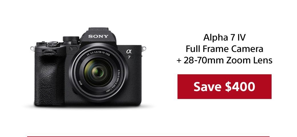 Alpha 7 IV Full Frame Camera + 28-70mm Zoom Lens | Save $400