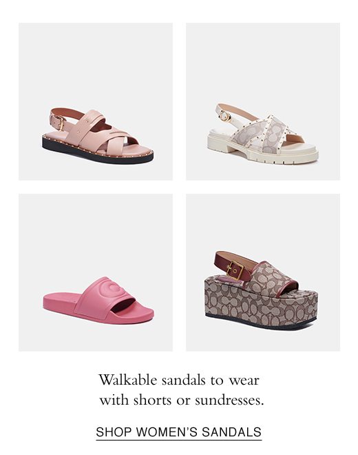 Walkable sandals to wear with shorts or sundresses. SHOP WOMEN'S SANDALS