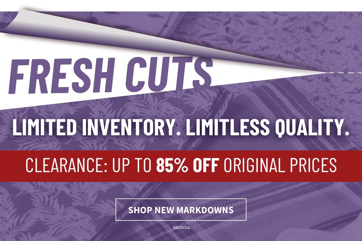 Fresh Cuts Clearance Up To 85% Off Original Prices - Shop New Markdowns