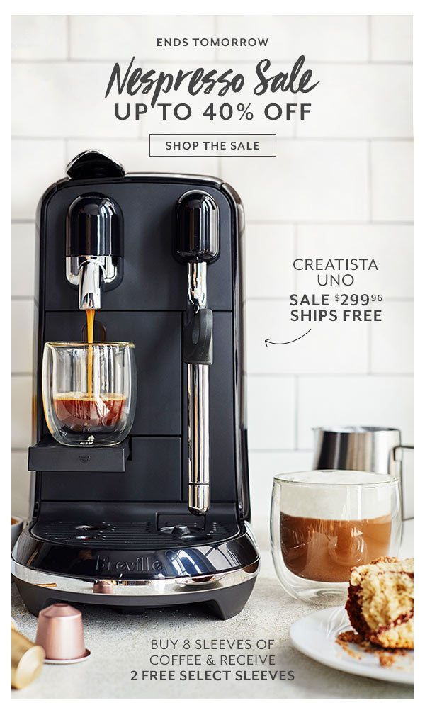 Nespresso Sale Ends Tomorrow