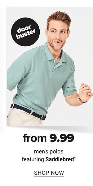 From 9.99 Men's Polos featuring Saddlebred - Shop Now