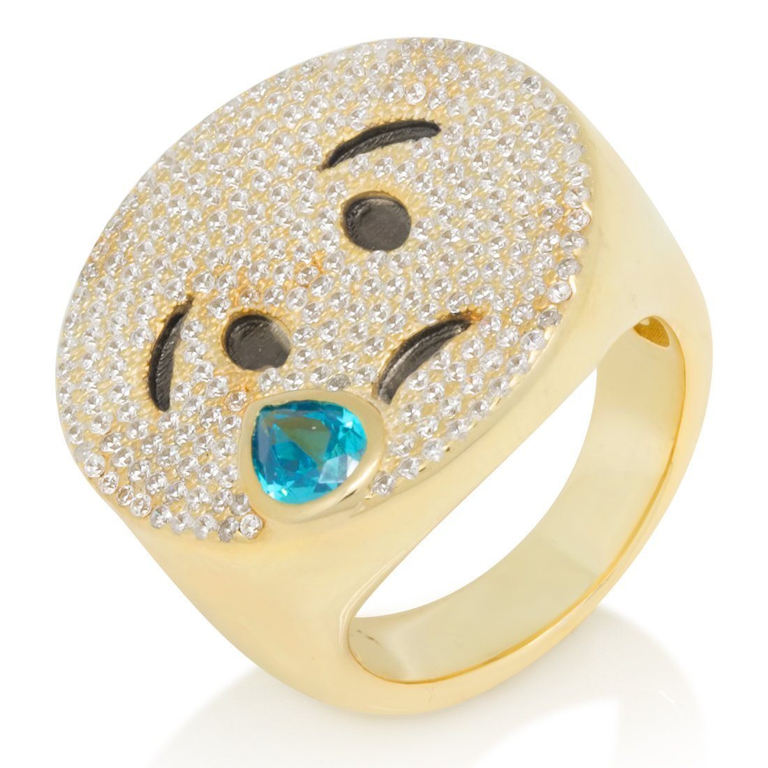 Image of The Cry Later Emoji Ring (.925 Sterling Silver)