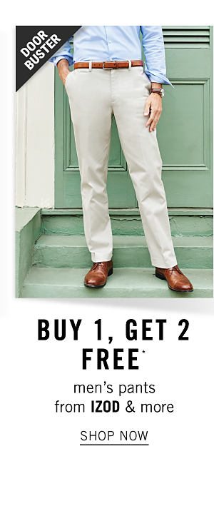 Doorbuster - Men's pants from IZOD, Savane & Lee. Shop Now.