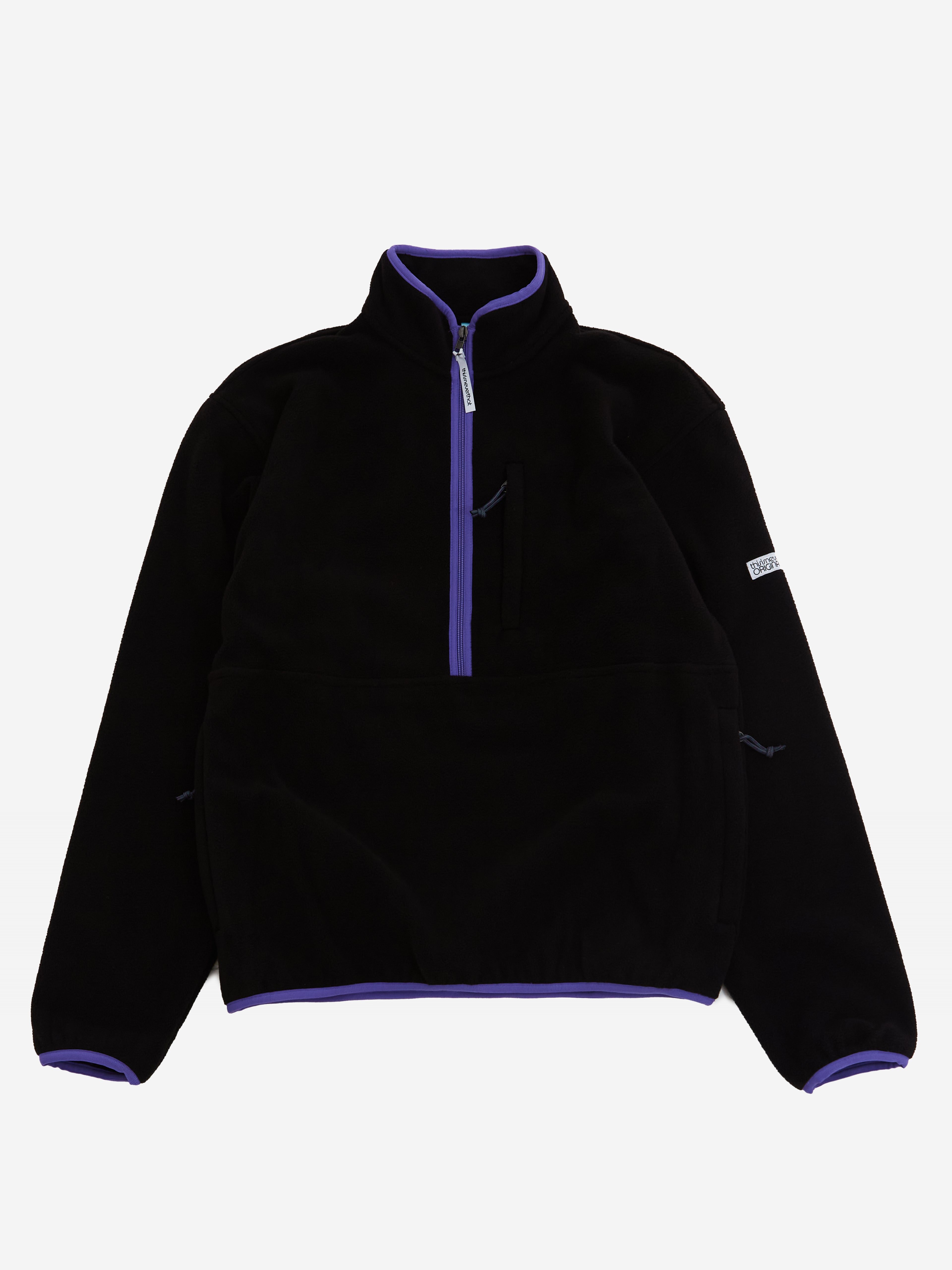 Image of thisisneverthat Half Zip Fleece Pullover - Black