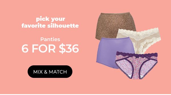 Panties 6 for $36 - Turn on your images