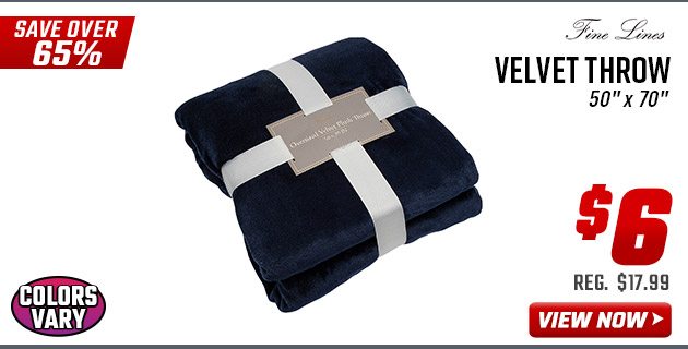 Fine Lines Velvet Throw