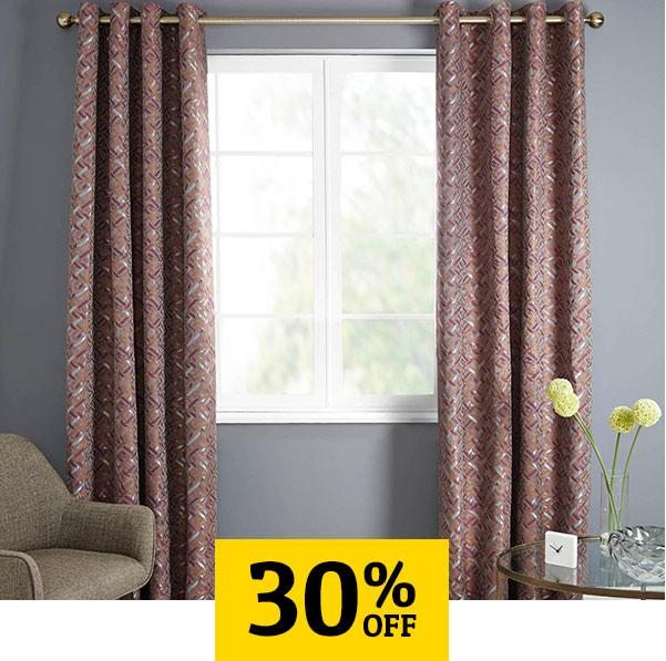 Astra Pink Lined Eyelet Curtains - 30% OFF