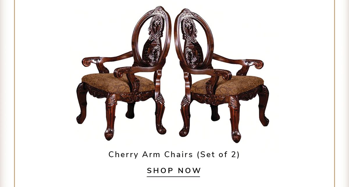 Tuscany II Traditional Arm Chair, Antique Cherry, Set of 2 | SHOP NOW