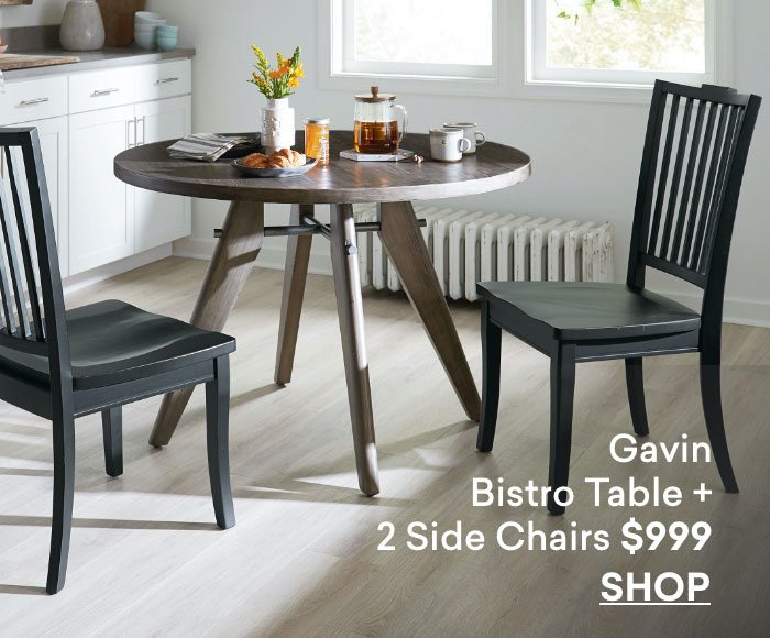 Gavin Bistro Table + 2 Side Chairs. Shop Now.