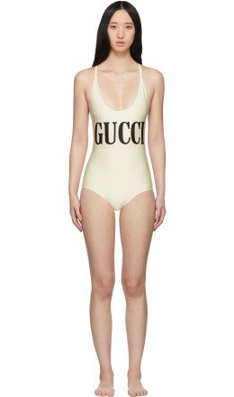Gucci - Off-White Sparking One-Piece Swimsuit