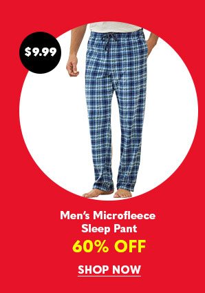 MEN'S MICROFLEECE SLEEP PANT 60% OFF