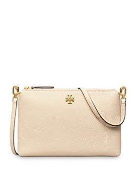 Tory Burch Kira Small Pebbled Leather Top-Zip Crossbody