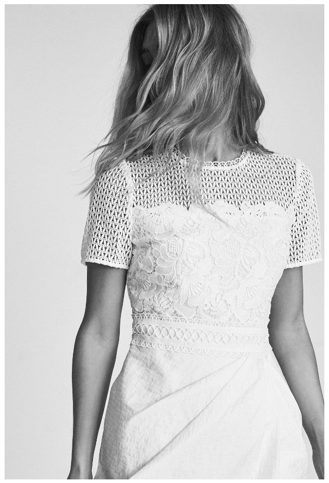 Freyda White Lace Detailed Dress