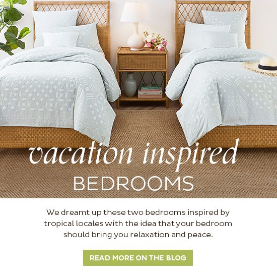 Vacation Inspired Bedrooms - Read More on the Blog