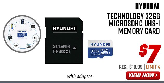 Hyundai Technology 32GB microSDHC UHS-I Memory Card with Adapter