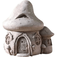 Mushroom Fairy Cottage Statue