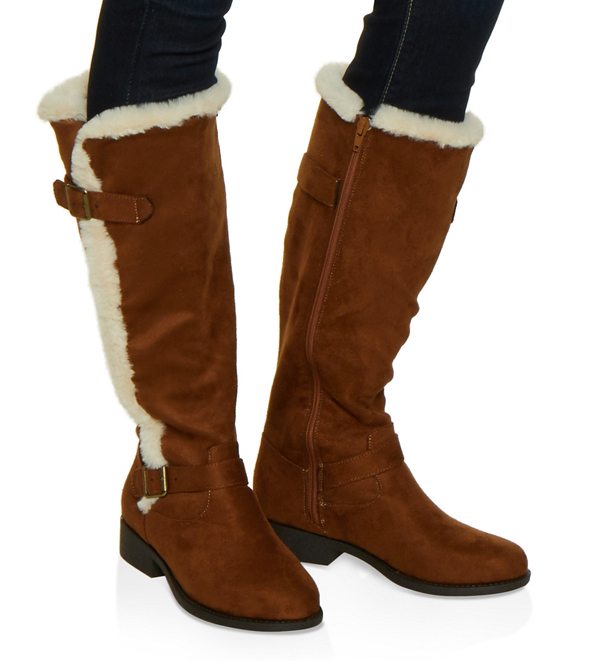 Faux Fur Trim Boots