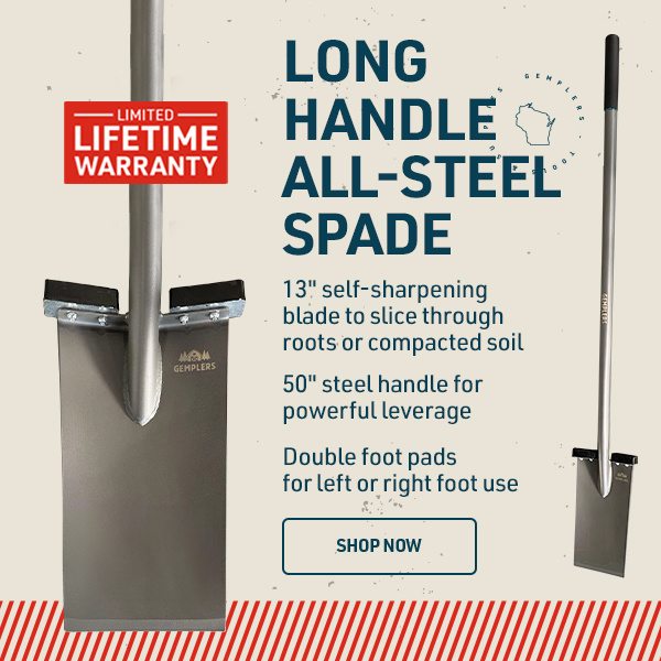 Gemplers Long Handle All-Steel Spade