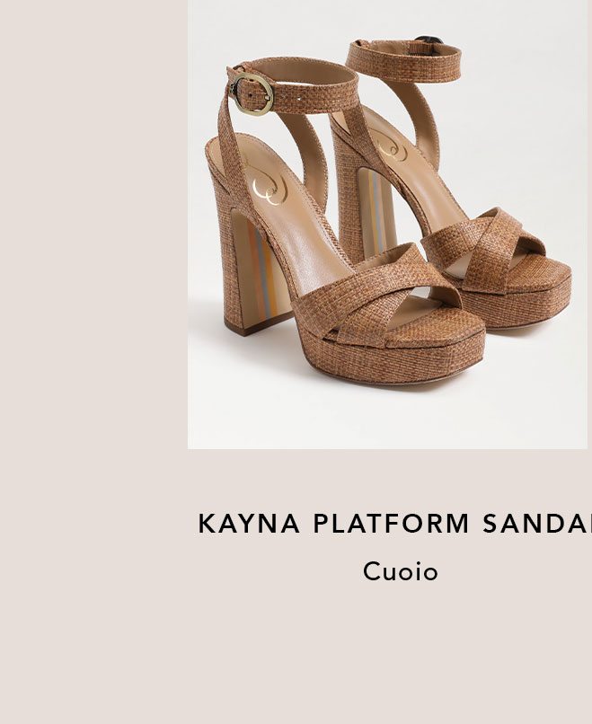 Kayna Platform Sandal - Cuoio