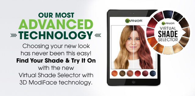 OUR MOST ADVANCED TECHNOLOGY - Choosing your new look has never been this easy! Find Your Shade & Try It On with the new Virtual Shade Selector with 3D ModiFace technology.