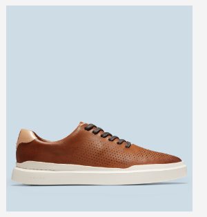 Shop Grand Pro Rally Laser Cut Sneaker in British Tan