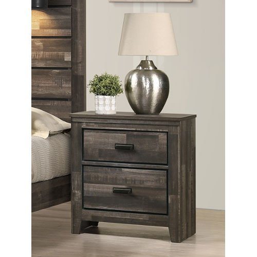 Clearance Rustic Contemporary Brown Nightstand - Carter