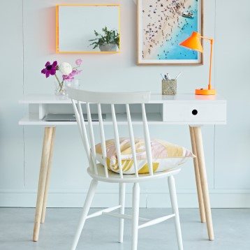 Talia white chair and cato desk