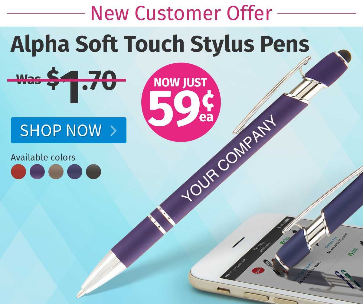 Alpha Soft Touch Stylus Pens for only 59¢ each!