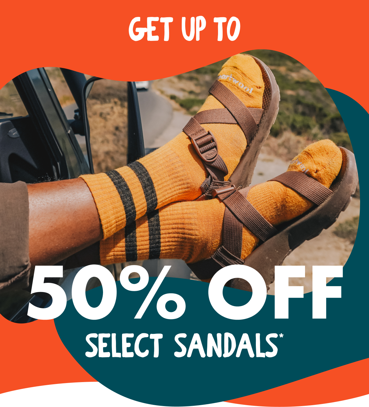 GET UP TO 50% OFF SELECT SANDALS*