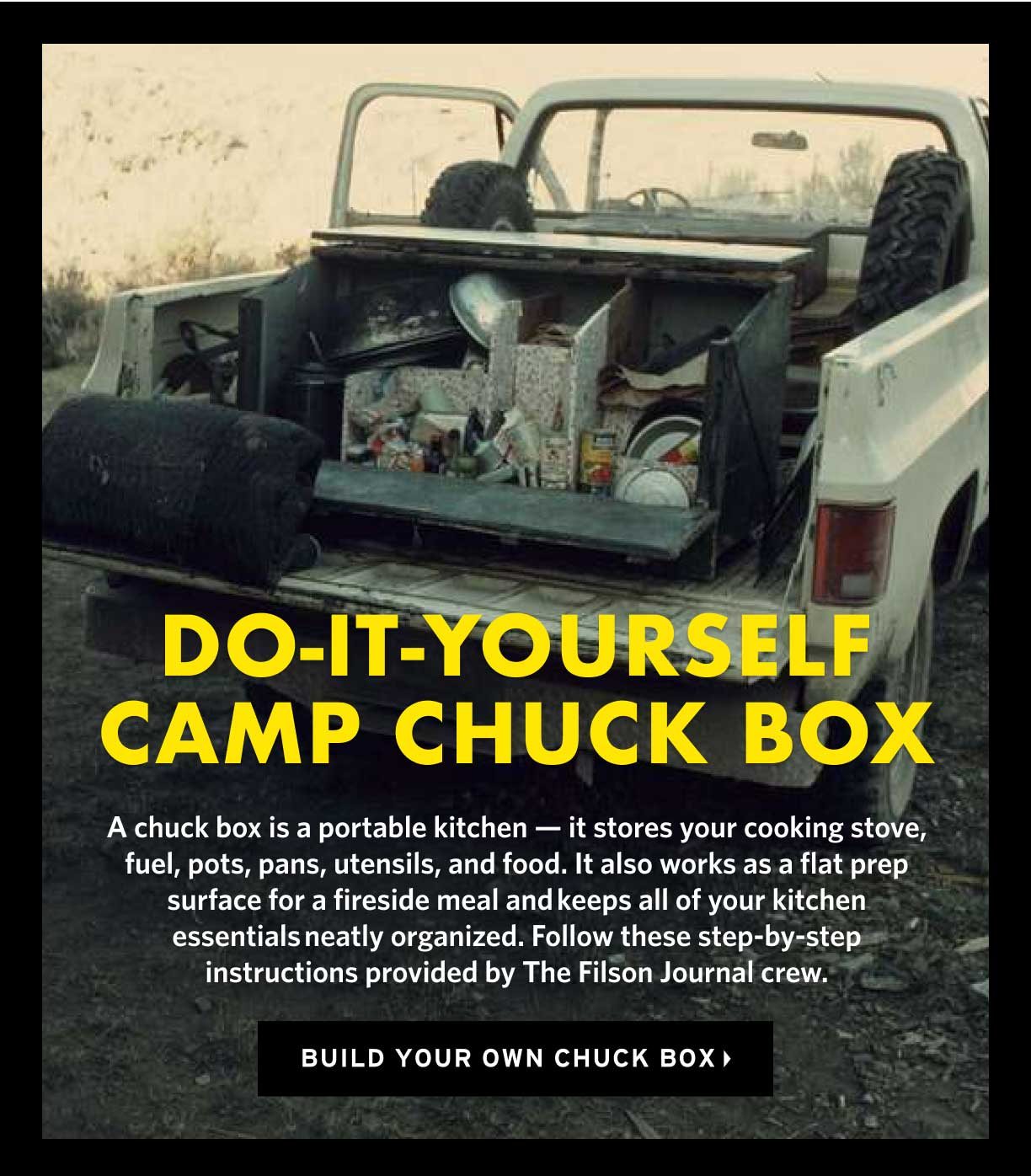 DIY Camp Chuck Box  The Filson Journal
