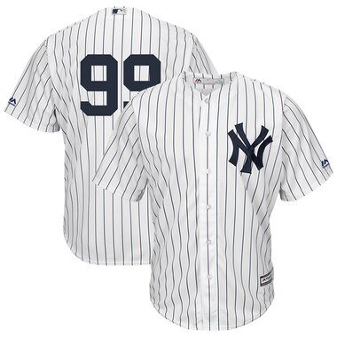 Majestic Aaron Judge New York Yankees White Cool Base Player Replica Jersey