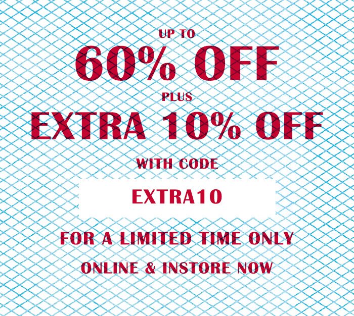 SALE! Extra 10% off with code EXTRA10.