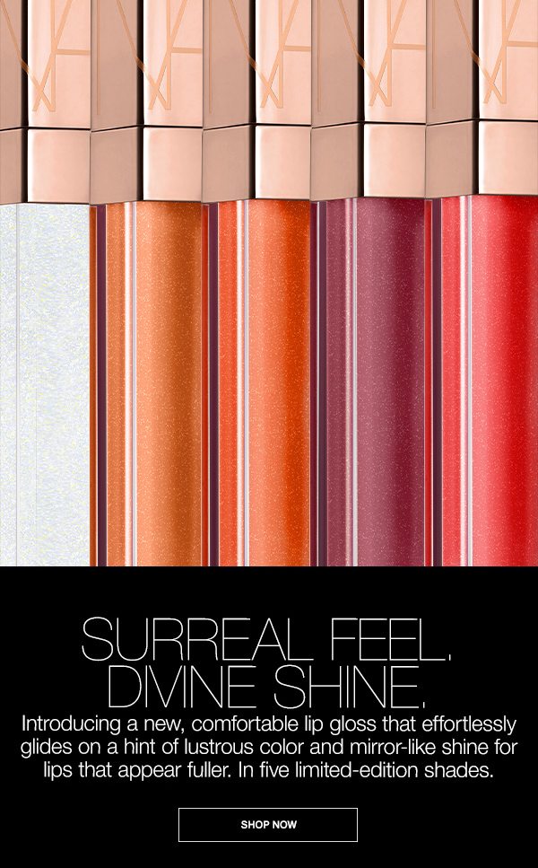 Introducing a new, comfortable lip gloss that effortlessly glides on a hint of lustrous color and mirror-like shine.
